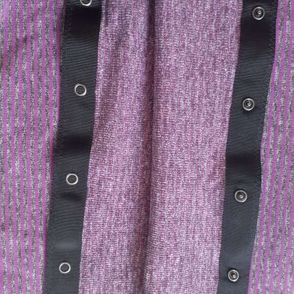 Lululemon Vinyasa Scarf  Rulu in Mini Check Pique Ultra Violet Heathered Black - Picture 7 of 10